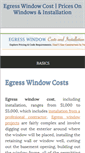 Mobile Screenshot of egresswindowcost.com